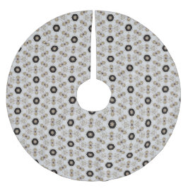 Saia Para Árvore De Natal De Poliéster Ivory Dourada e Reverendo Renascentista Elegante