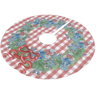 Saia Para Árvore De Natal De Poliéster Jar Azul Ginger Jar 2021 