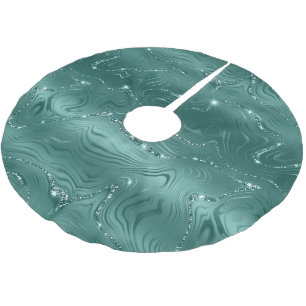 Saia Para Árvore De Natal De Poliéster Jewel Green Emerald Glitzy