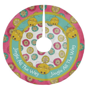 Saia Para Árvore De Natal De Poliéster Jingle All Way Holiday Tree Skirt