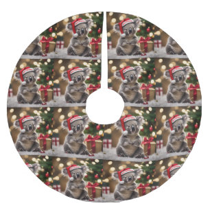 Saia Para Árvore De Natal De Poliéster "Koala Kris Kringle: Natal Abaixo"