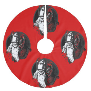 Saia Para Árvore De Natal De Poliéster krampus do entalhe da rua