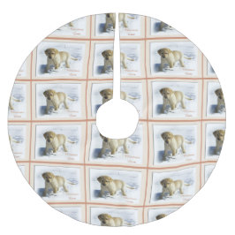 Saia Para Árvore De Natal De Poliéster Labrador Retriever Christmas