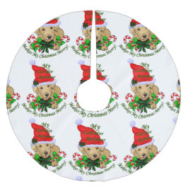 Saia Para Árvore De Natal De Poliéster Labrador Retriever Christmas