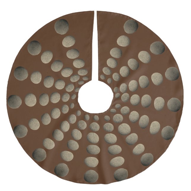 Saia Para Árvore De Natal De Poliéster Linda Pedra Russa Mandala (Frente)