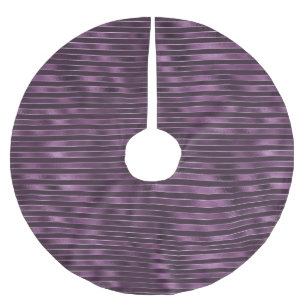 Saia Para Árvore De Natal De Poliéster Listras de Roxo Glam
