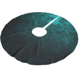 Saia Para Árvore De Natal De Poliéster Luxury Damask Turquoise