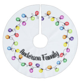 Saia Para Árvore De Natal De Poliéster Luzes de Natal Personalizadas