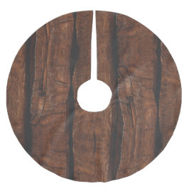 Saia Para Árvore De Natal De Poliéster Madeira russa castanha-escura