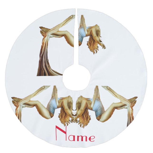 Saia Para Árvore De Natal De Poliéster Malhação aérea de ioga Thunder_Cove (Frente)