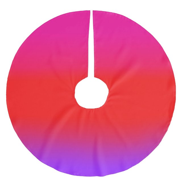 Saia Para Árvore De Natal De Poliéster Mambre Vermelho Magenta Festivo Roxo (Frente)