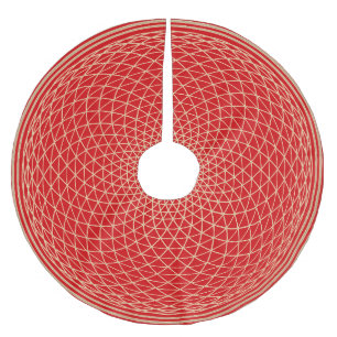Saia Para Árvore De Natal De Poliéster Mandala do Chakra da Coroa em Vermelho