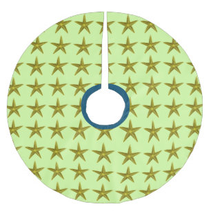 Saia Para Árvore De Natal De Poliéster Mar de Estrelas