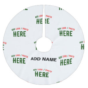 SAIA PARA ÁRVORE DE NATAL DE POLIÉSTER MARCA VERIFICADA BRANCA PERSONALIZÁVEL MODERNA