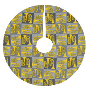 Saia Para Árvore De Natal De Poliéster Marching Baritone Crosshatch