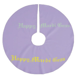 Saia Para Árvore De Natal De Poliéster Mardi Gras Tree Skirt