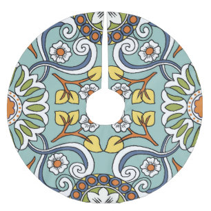 Saia Para Árvore De Natal De Poliéster Medallion Turkey Style Vintage Patterno