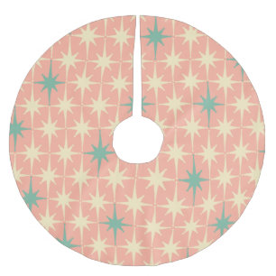 Saia Para Árvore De Natal De Poliéster Médio Do Século Atômico Do 50 Da Vintagem Retro