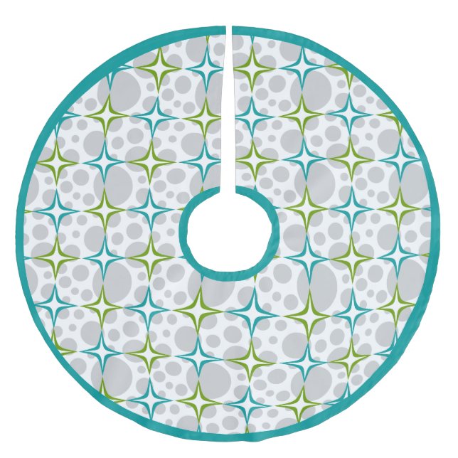 Saia Para Árvore De Natal De Poliéster Meio século Sparkle. (Frente)