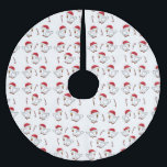 Saia Para Árvore De Natal De Poliéster Merry Christmas Tree Skirt Chicks Santa Hats<br><div class="desc">Christmas and Holiday Tree Skirt</div>