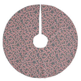 Saia Para Árvore De Natal De Poliéster Merry Natal Peppermint Candy Canes Snowflakes