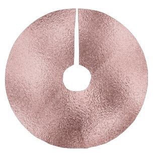 Saia Para Árvore De Natal De Poliéster Metálico rosa Dourado: Vintage Shine.