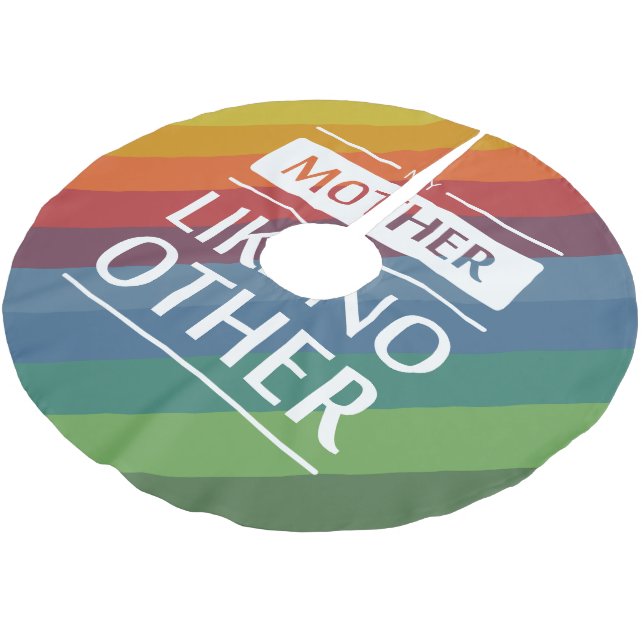 Saia Para Árvore De Natal De Poliéster Minha mãe é como nenhuma outra (Inclinado)