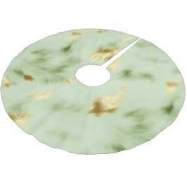 Saia Para Árvore De Natal De Poliéster Mint Green Dourado Cowhide