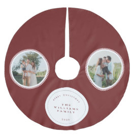 Saia Para Árvore De Natal De Poliéster Modern Classic Christmas Photo Elegant