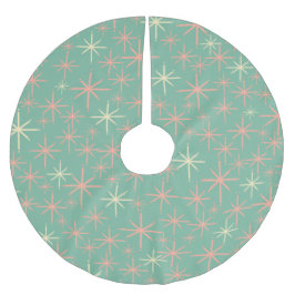 Saia Para Árvore De Natal De Poliéster Moderna do século meio - 50 retro estoura cor-de-r