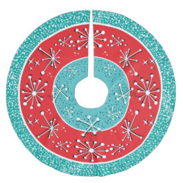 Saia Para Árvore De Natal De Poliéster Moderno do Meio século do Atum Sputnik