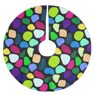 Saia Para Árvore De Natal De Poliéster Mosaico de pedra plana colorida I + suas ideias