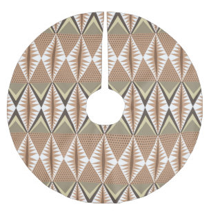 Saia Para Árvore De Natal De Poliéster Motifs Étnicos: Padrão Folk Elegante.