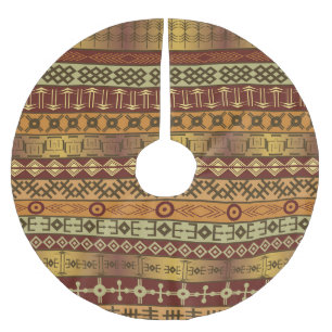 Saia Para Árvore De Natal De Poliéster Motivos étnicos africanos, origens ornamentais.