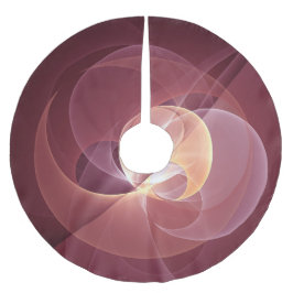 Saia Para Árvore De Natal De Poliéster Movimento Abstrato Moderno Vinho Vermelho Cor-de-r