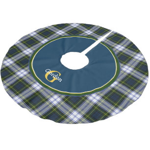 Saia Para Árvore De Natal De Poliéster Na moda Gordon Dress Tartan Xadrez Tree Skirt