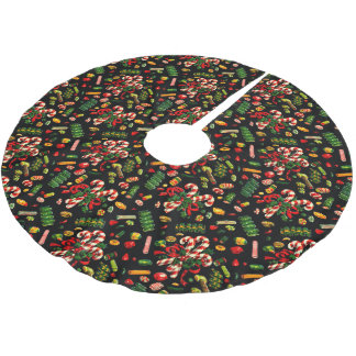 Saia Para Árvore De Natal De Poliéster Natais vintages - Camada de Árvore Doce