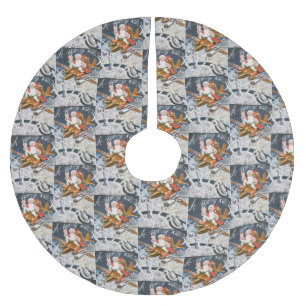 Saia Para Árvore De Natal De Poliéster Natais vintages WW2 no avião