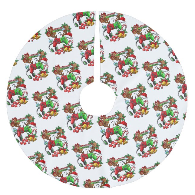 Saia Para Árvore De Natal De Poliéster Natal (Frente)