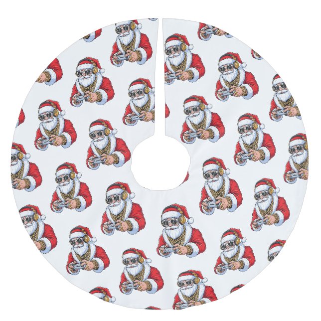 Saia Para Árvore De Natal De Poliéster Natal (Frente)