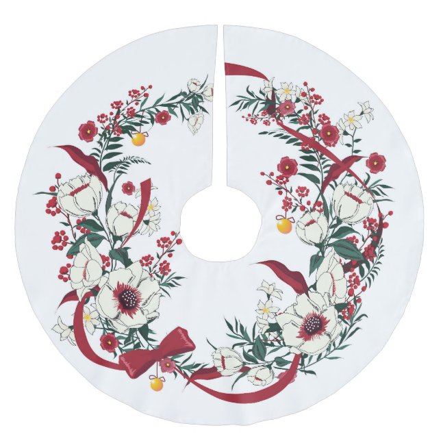 Saia Para Árvore De Natal De Poliéster Natal (Frente)