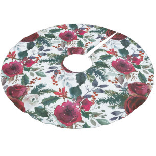 Saia Para Árvore De Natal De Poliéster Natal bonito de Grenadine Red Mistletodo