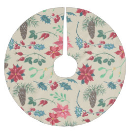 Saia Para Árvore De Natal De Poliéster Natal Botânico Tradicional