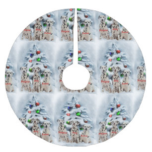 Saia Para Árvore De Natal De Poliéster Natal Dalmatian