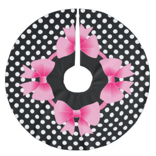 Saia Para Árvore De Natal De Poliéster Natal de Arco Rosa Elegante