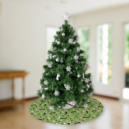 Saia Para Árvore De Natal De Poliéster Natal dos Terriers Natal Natal Feriado em Boston