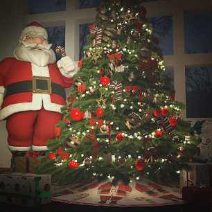 Saia Para Árvore De Natal De Poliéster Natal e Natal