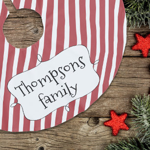 Saia Para Árvore De Natal De Poliéster Natal Gelado Vermelho Personalizado