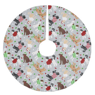Saia Para Árvore De Natal De Poliéster Natal Goldendoodle Labradoodle