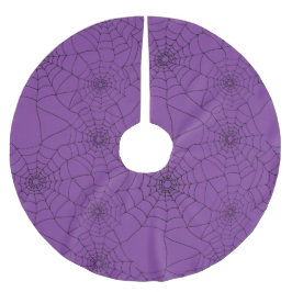 Saia Para Árvore De Natal De Poliéster Natal gótico Preto e Roxo Canalha